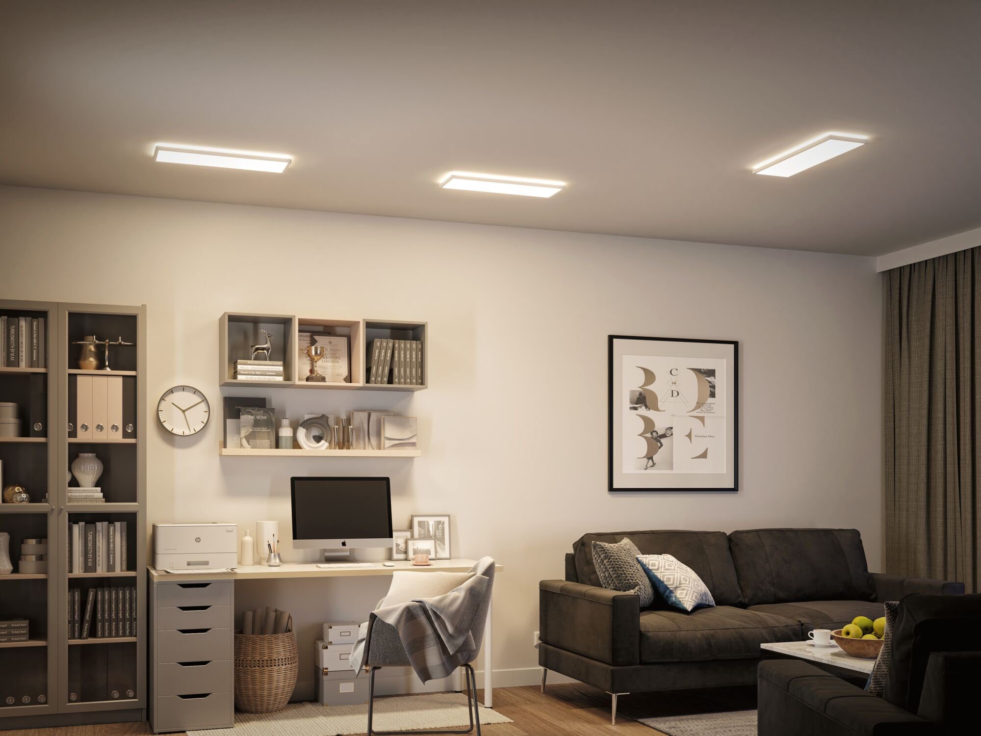 Paulmann LED Panel Atria Shine, LED fest integriert, Neutralweiß