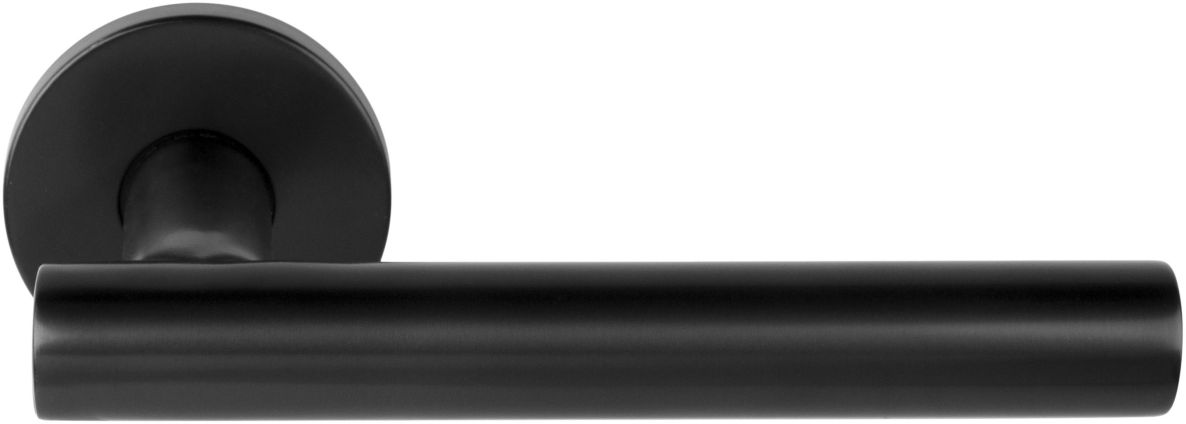 Manilla de puerta Formani 1501D150IGXX0 BASICS LB7-19, clase 3 EN1906, con resorte y roseta, PVD color gris plomo.