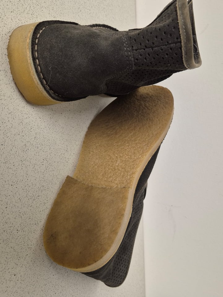kmins woman Leder-Ankle-Boots in Dunkelgrau günstig kaufen 40