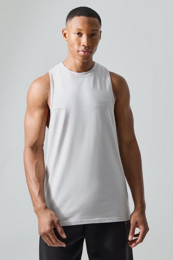 Man Active Gym Racer Tank
