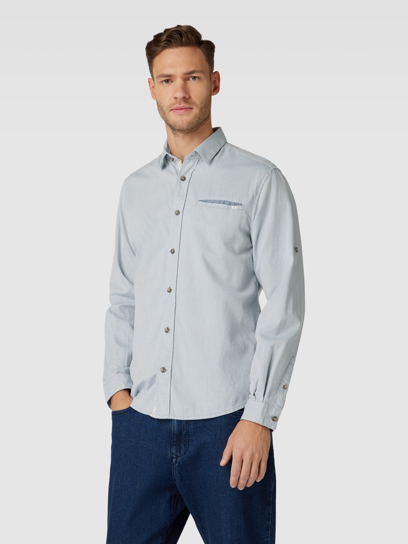 Regular Fit Freizeithemd mit Kentkragen in hellblau