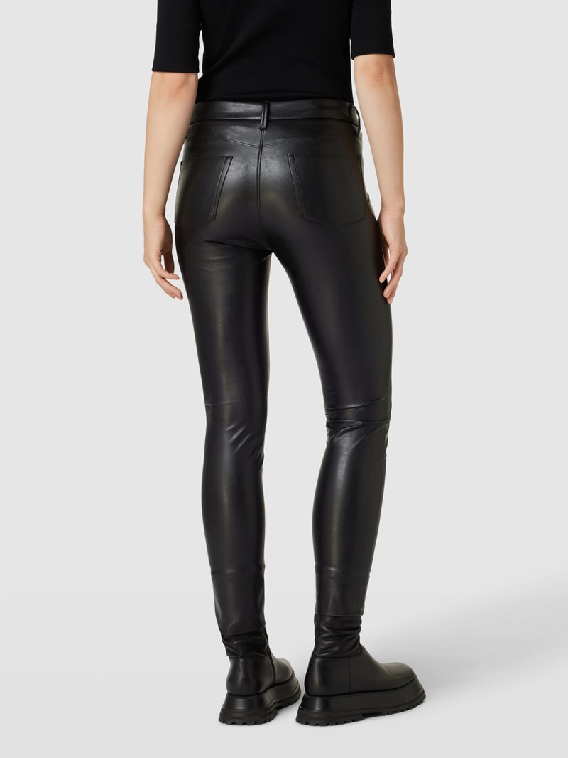 Lederhose im 5-Pocket-Design Modell 'RAY' in schwarz