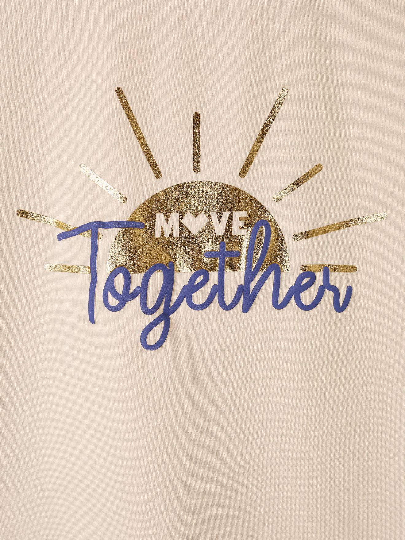 Ensemble de sport t-shirt et corsaire fille motif 