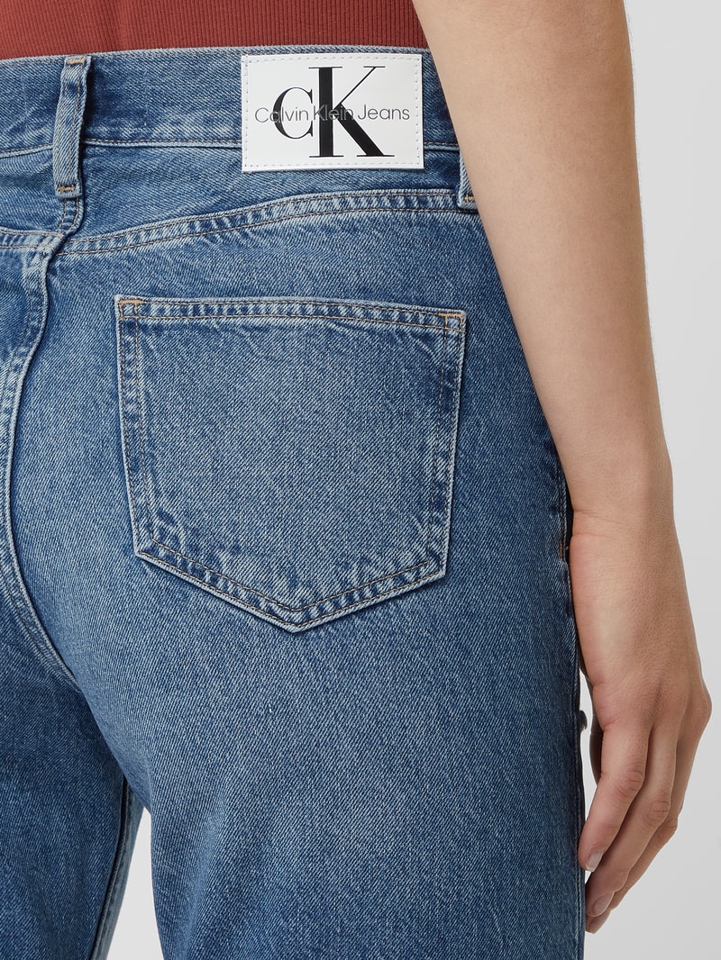 Straight Fit High Rise Jeans mit Stretch-Anteil  in jeans