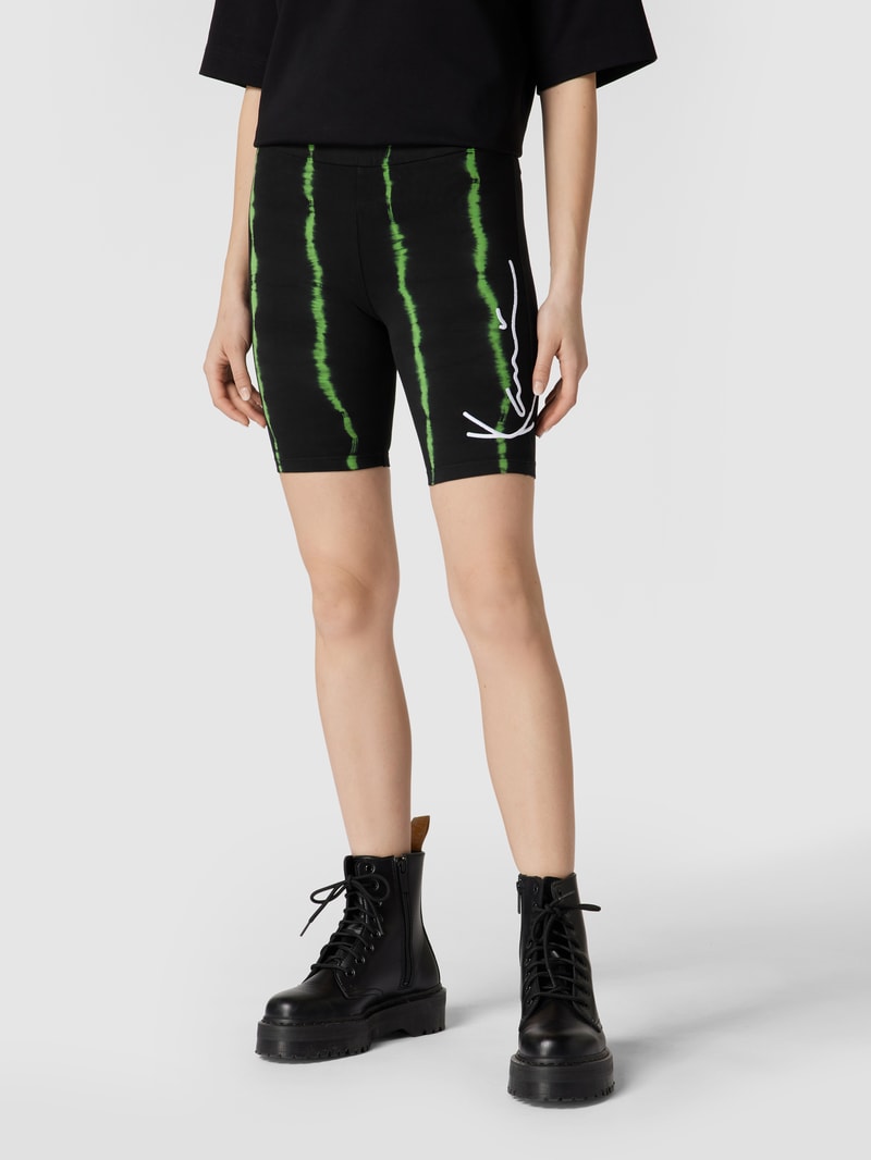 Sweatshorts mit Streifenmuster in grün