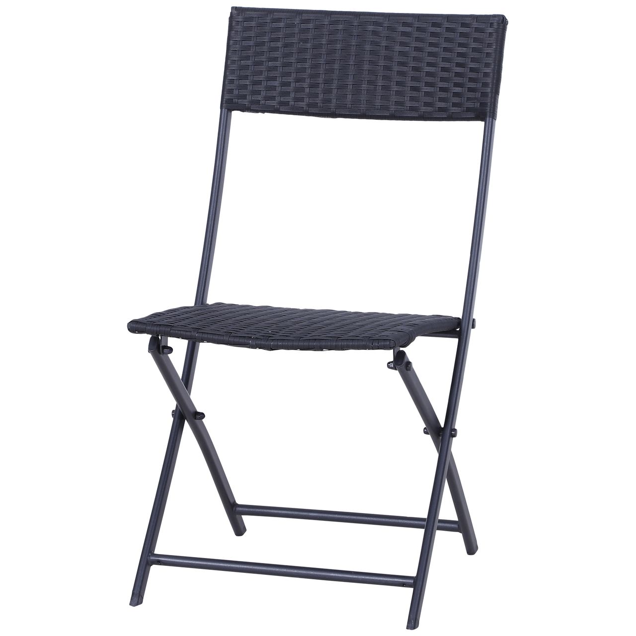 Outsunny Bistroset Polyrattan 3tlg. Sitzgruppe Essgruppe Gartenmöbel Garnitur