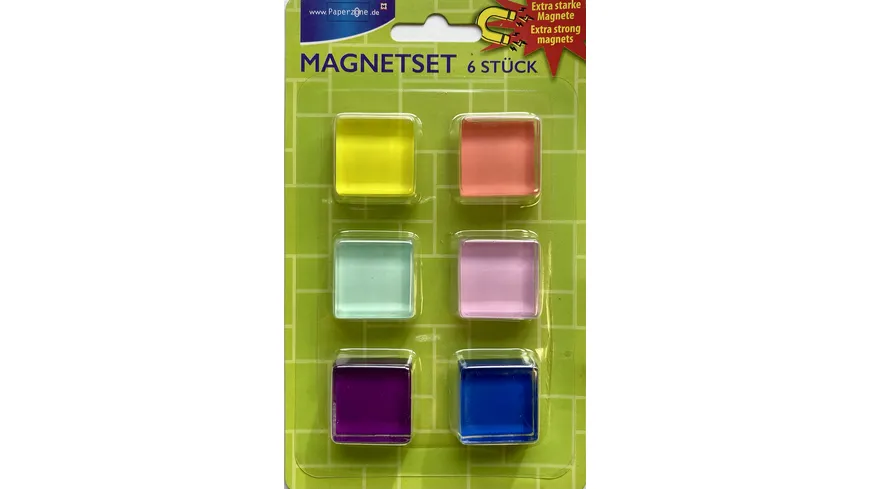 paperzone Magnet-Set aus Glas Quadrate