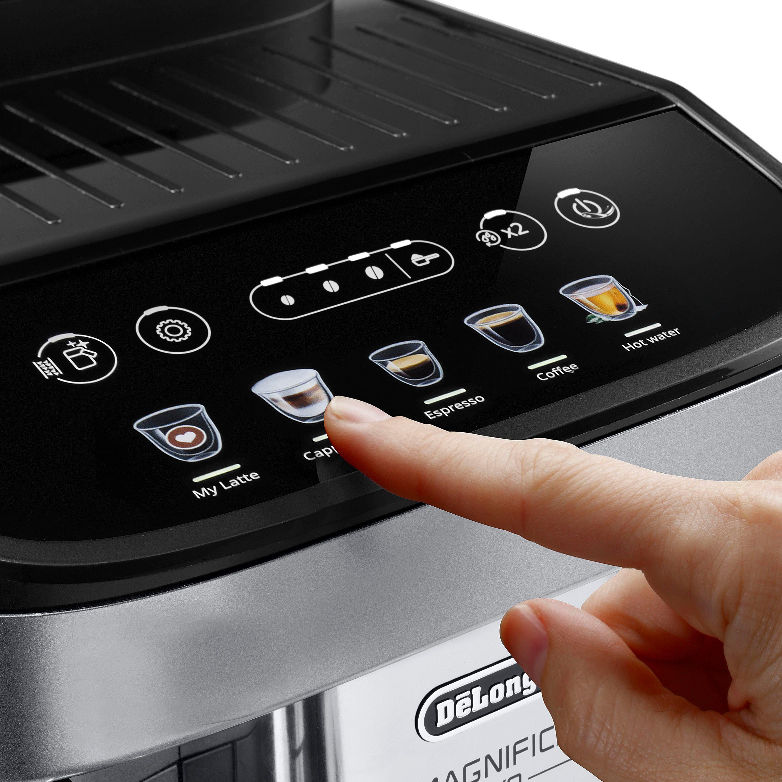 De'Longhi Kaffeevollautomat Magnifica Evo ECAM 290.61.SB, mit LatteCrema Milchsystem, Silber/Schwarz