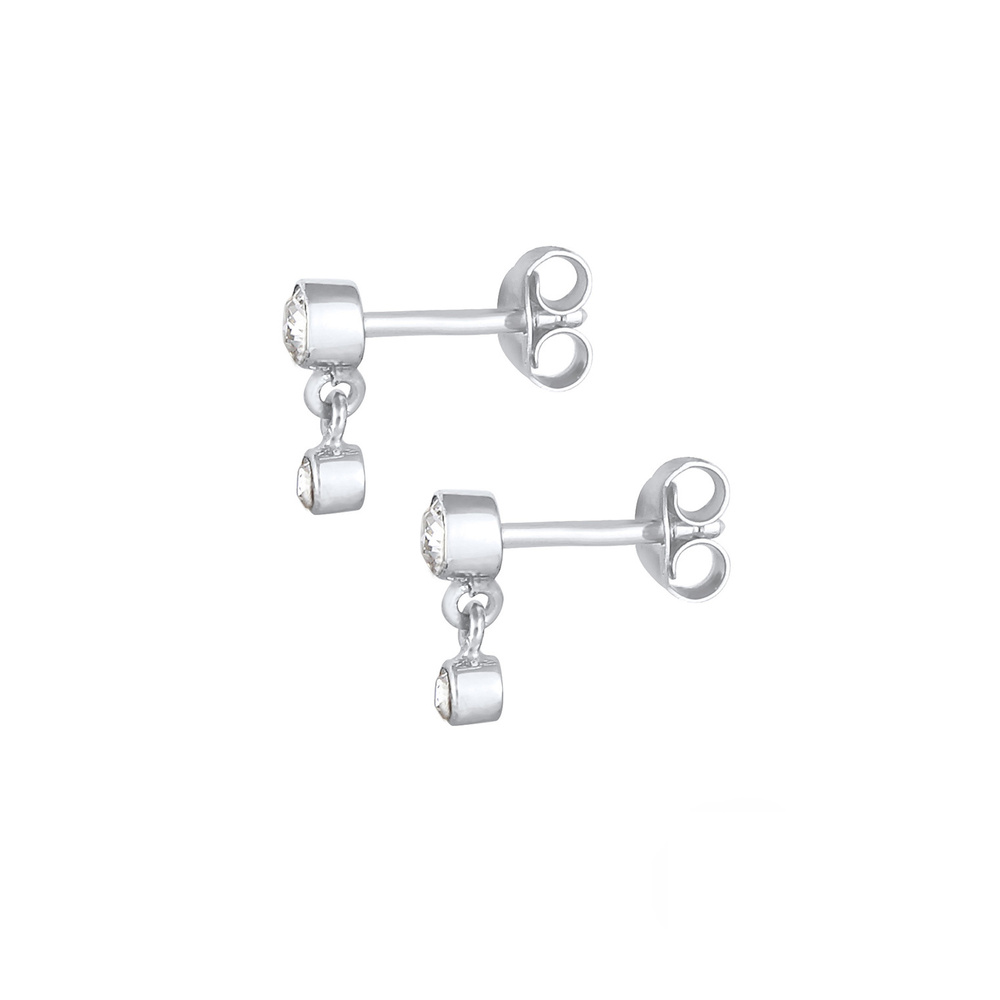 Elli Elli Boucles d'Oreilles Boucles d'oreilles pour femmes avec cristaux en argent 92 Boucles d'oreilles