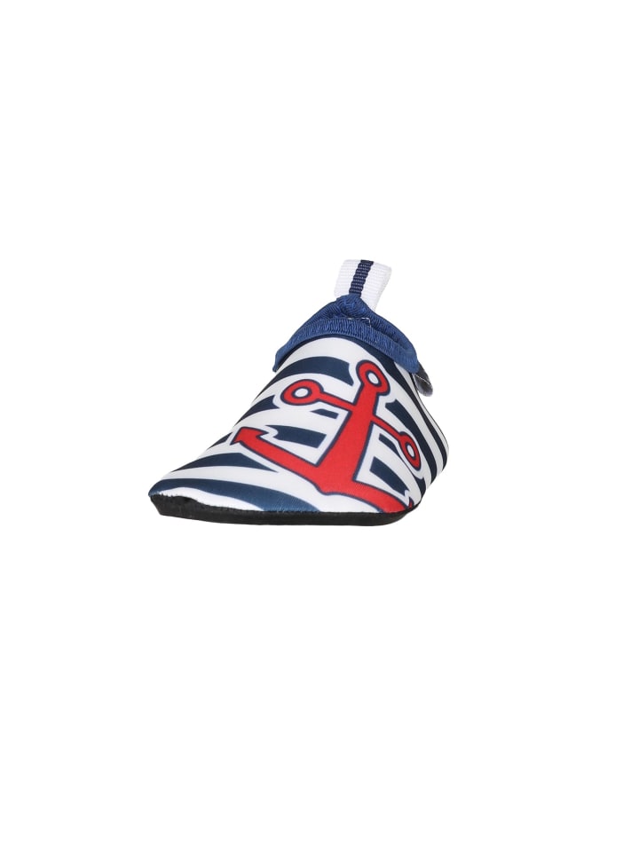 Playshoes Barfuß-Schuh maritim in Marine/weiß günstig kaufen