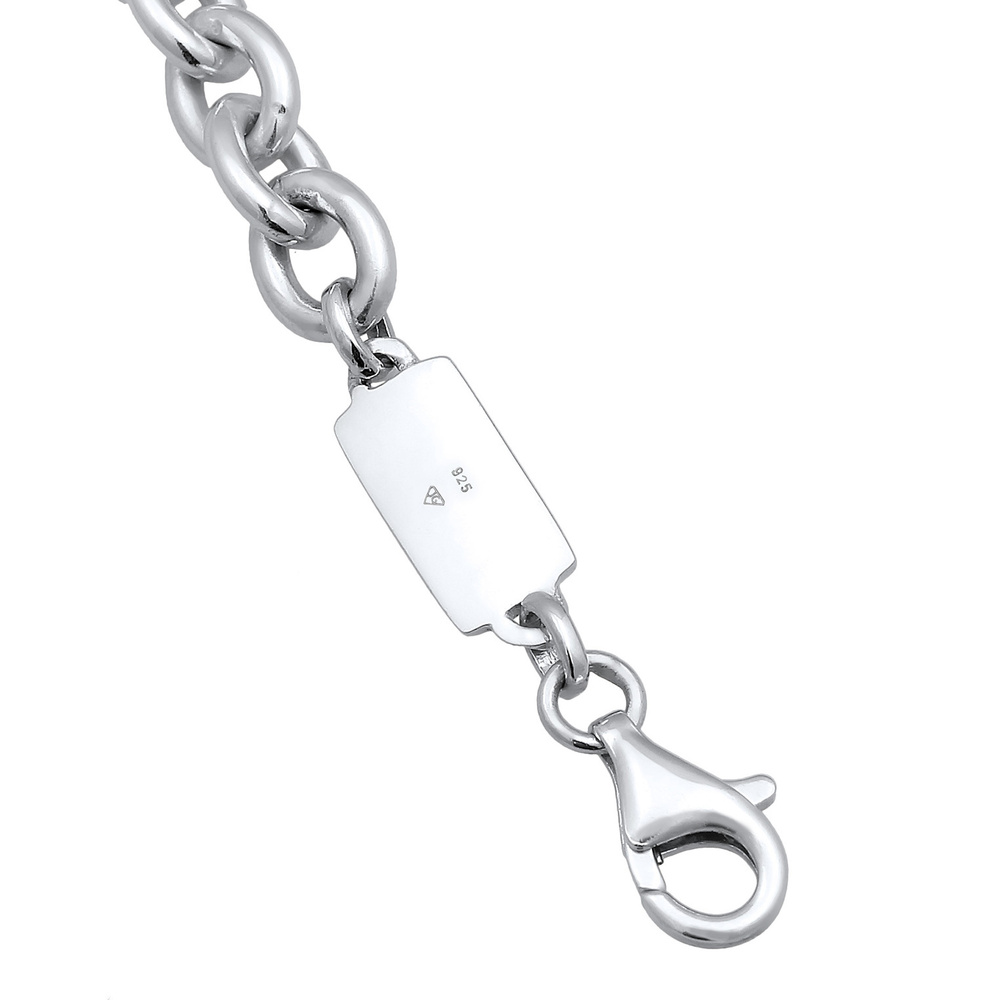 KUZZOI KUZZOI Bracelet Hommes Maillons grossiers Basique en argent sterling 925 Bracelet