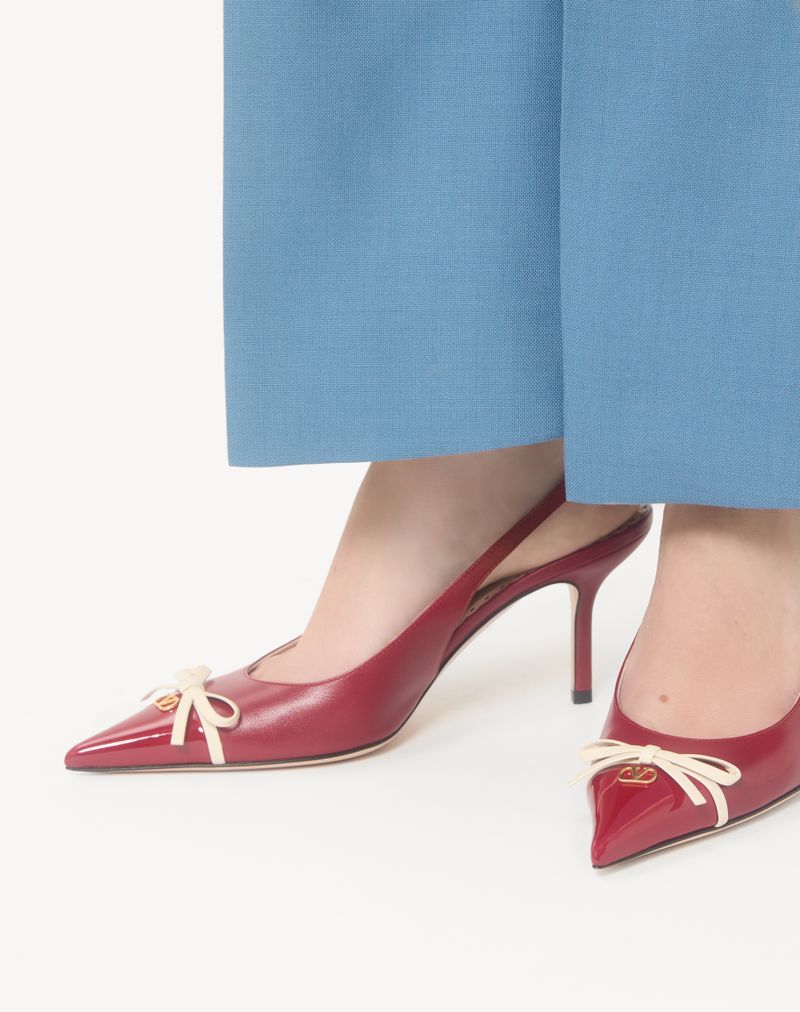 Bepointy 80mm slingback-pumps i laklæder og børnestil