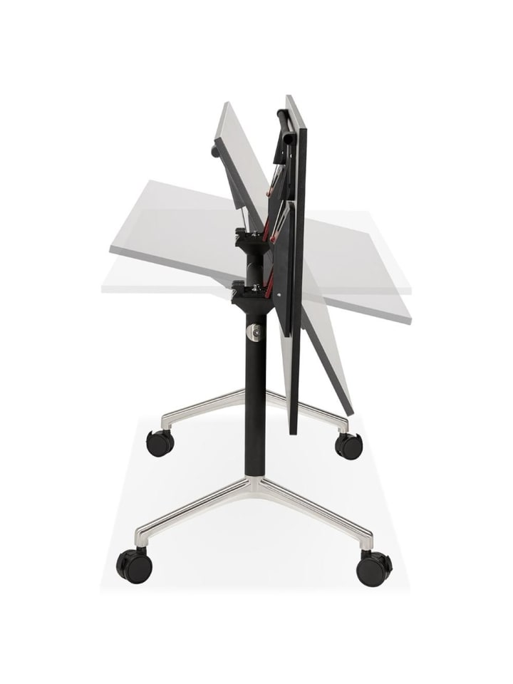 KADIMA DESIGN Schreibtisch klappbar 160x80 cm mobil & Homeoffice, mit Rollen in Schwarz günstig kaufen