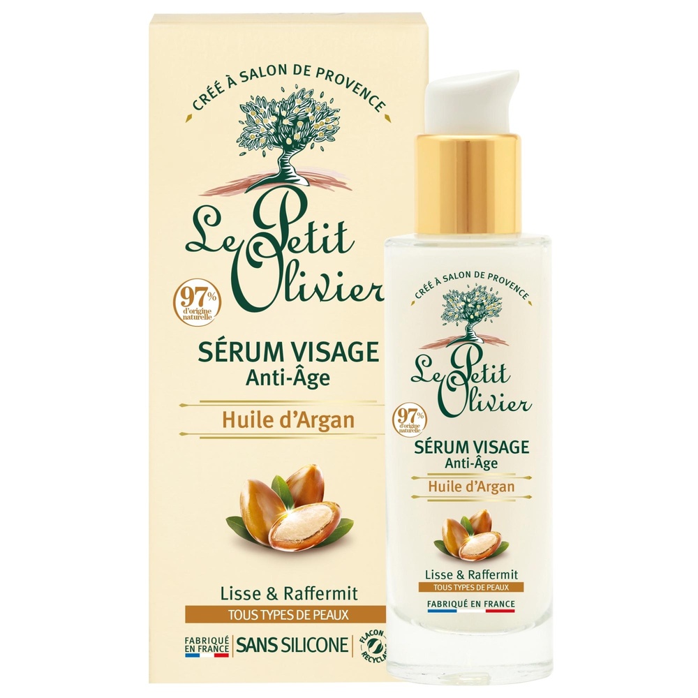 le petit olivier Sérum Visage Anti-Âge Huile d'Argan Sérum - Tous Types de Peaux