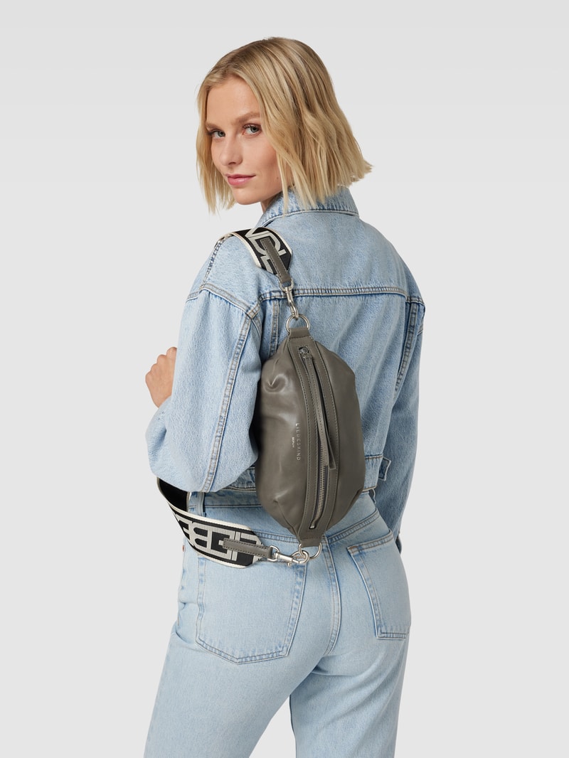 Bauchtasche aus Leder Modell 'Scarlet' in dunkelgrau