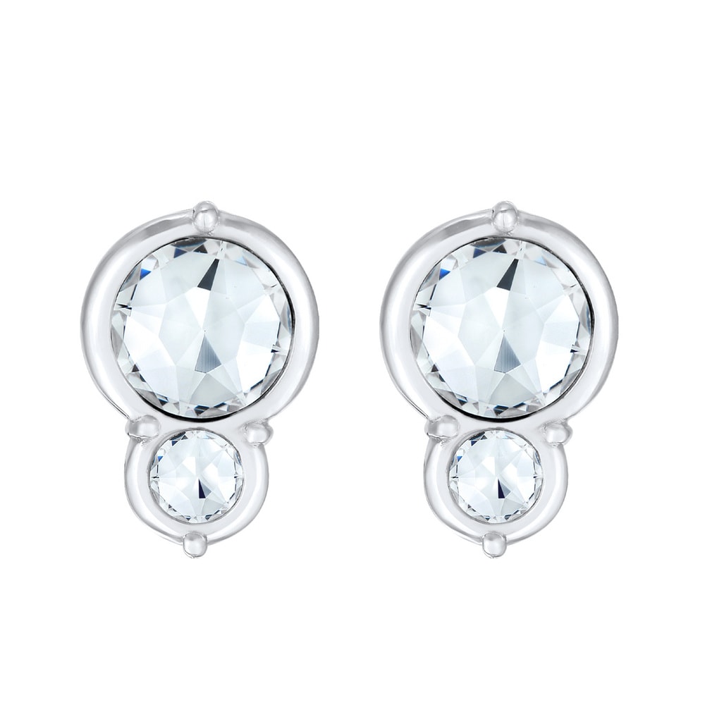 Elli Elli Boucles d'Oreilles Femmes clous d'oreilles ronds élégants avec cristal en ar Boucles d'oreilles