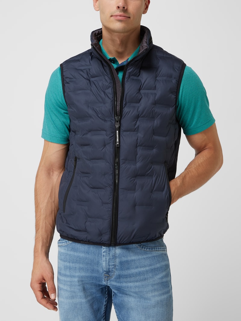 Steppweste mit Wattierung Modell 'Malcolm' in marineblau