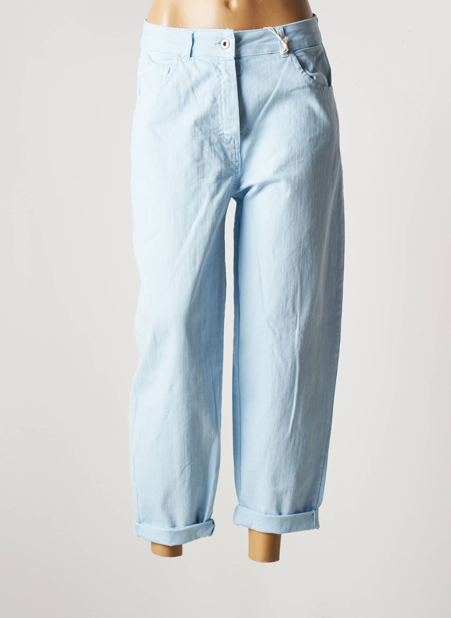 Wiya Jean Mom Femme couleur bleu