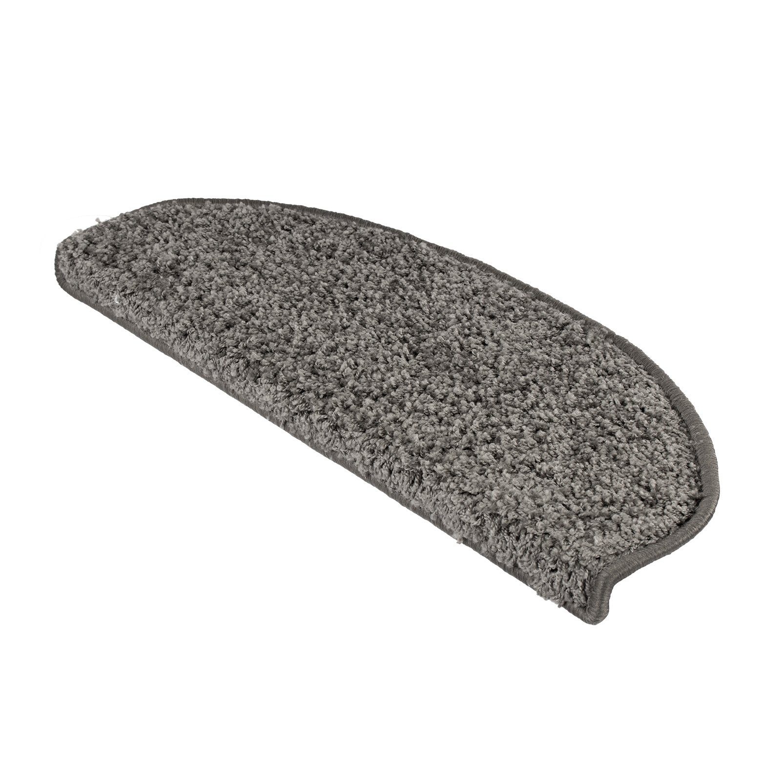 Stufenmatte Shaggy-Stufenmatte Madrid, Treppenschoner, 16 Farben, 2 Varianten, Karat, Halbrund