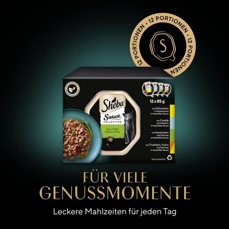 Sparpaket Sheba Varietäten Schälchen 96 x 85 g zu