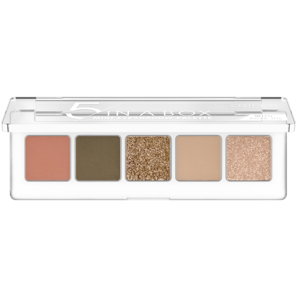 catrice 5 In A Box Mini palette fards à paupières 070 Elegant Khaki Look Palette d'Ombres à Paupières