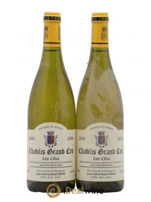 Chablis Grand Cru Les Clos Jean-Paul & Benoît Droin (Domaine)  2006 - Lot de 2 Bouteilles