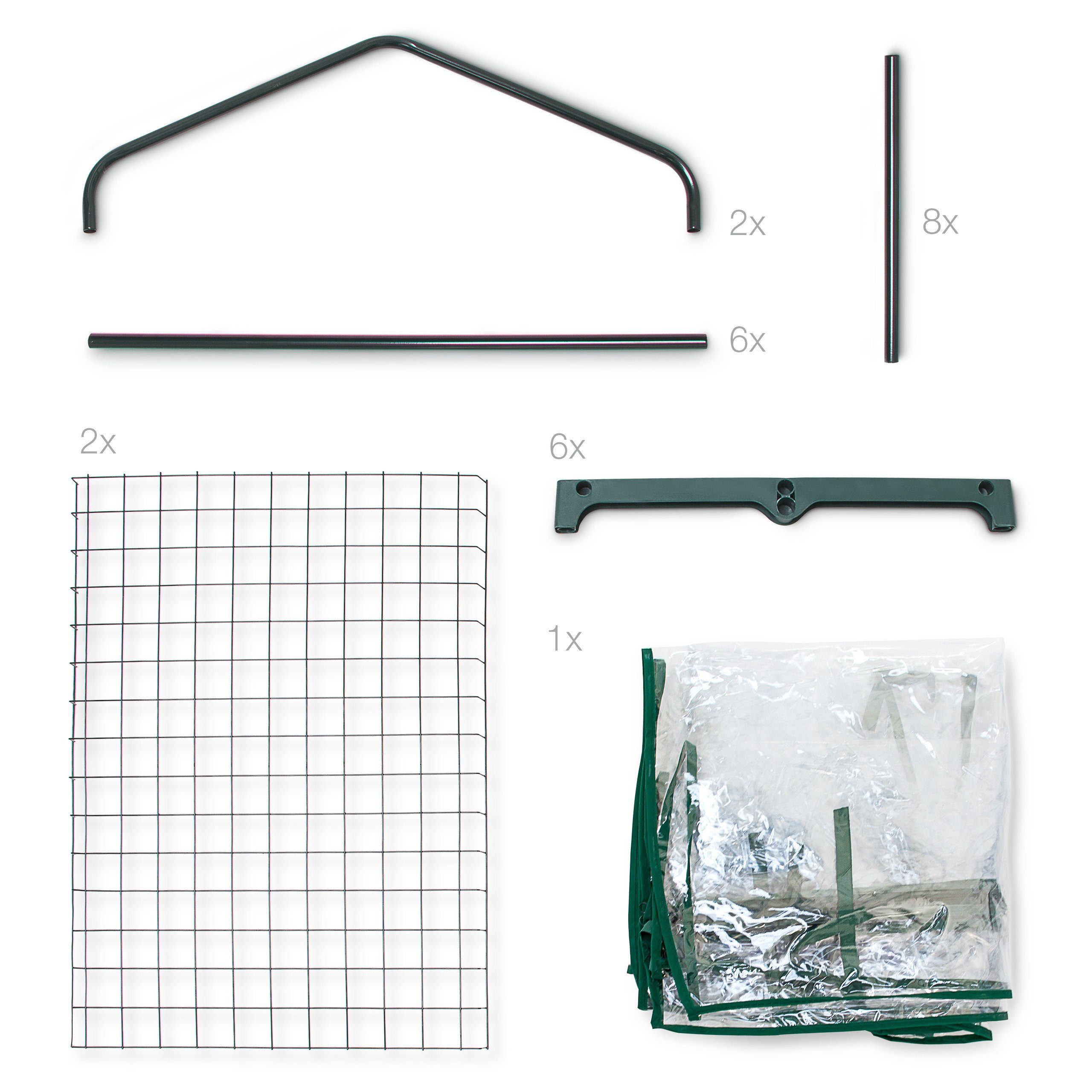 relaxdays Gewächshaus Anzucht Gewächshaus PVC Klarsicht, 2