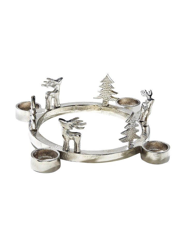 kobolo Adventskranz DEER4LIGHT in Silber günstig kaufen onesize