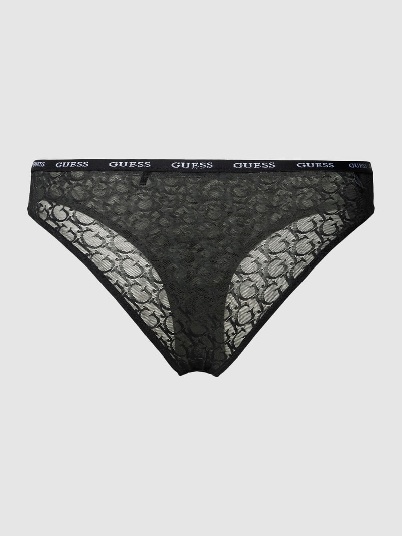 Slip im semitransparentem Design Modell 'EDYTHA' in schwarz