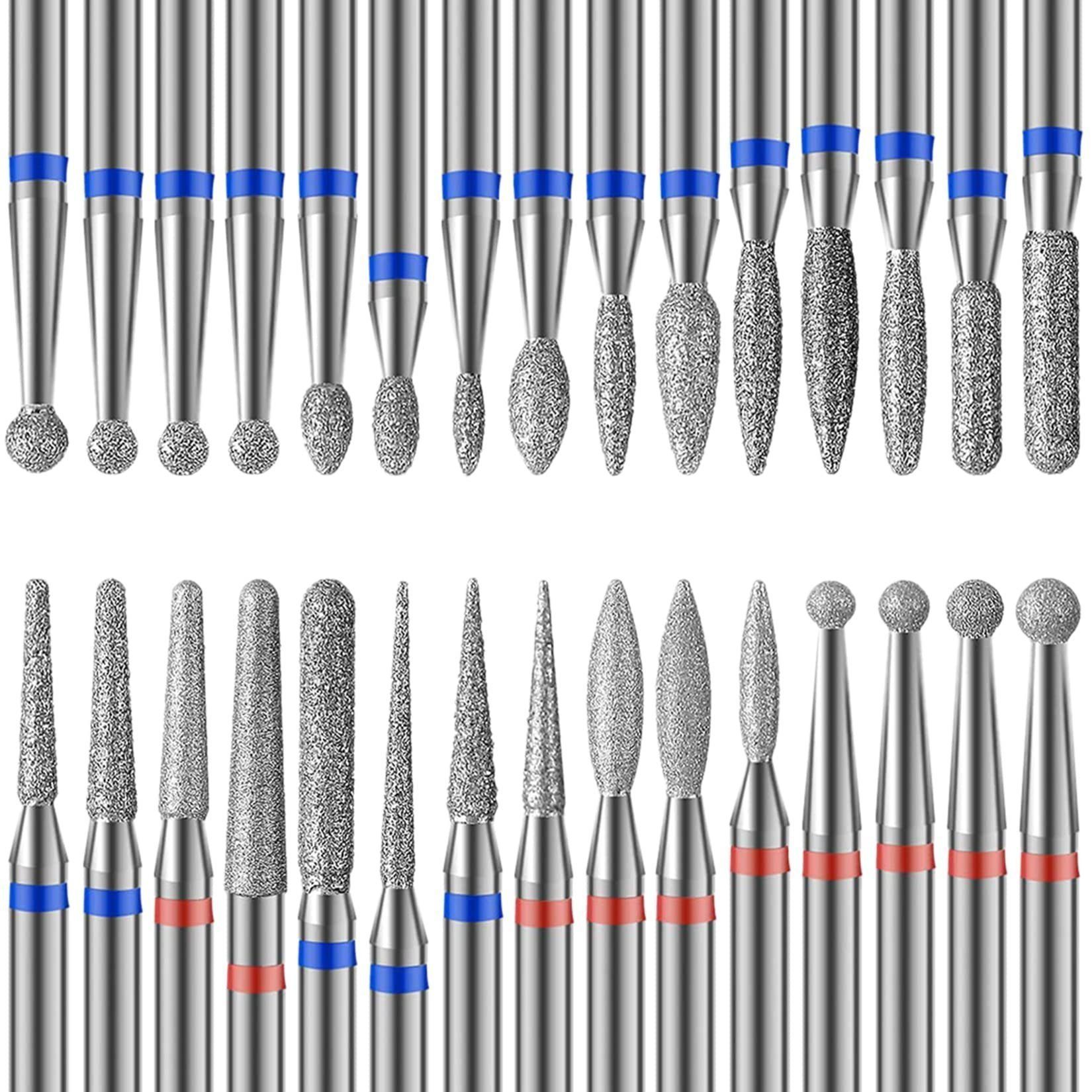 Directin Polierfeile Nagelfräser Bits 30 Stück Professioneller Nagelfräser Aufsätze Aus, Nagelfräser Aufsätzeaus Entfernen Gel Acryl Nagelhaut