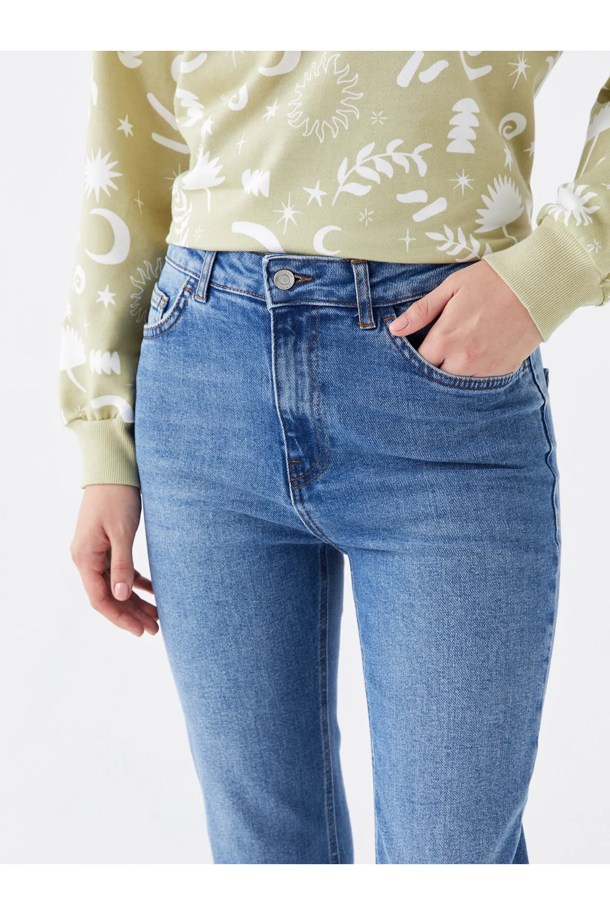 LC Waikiki  Gerade geschnittene Damen-Jeanshose