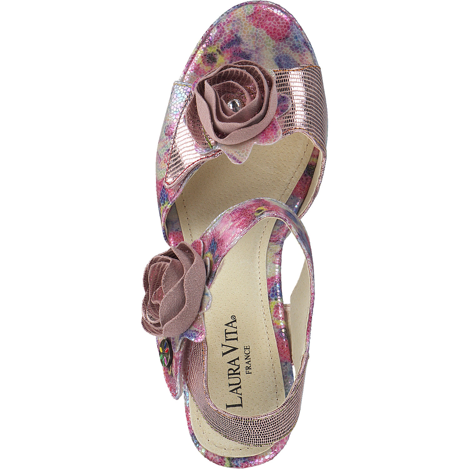 Laura Vita Hicao 624, Plateau-Sandaletten, Damen, Rosa