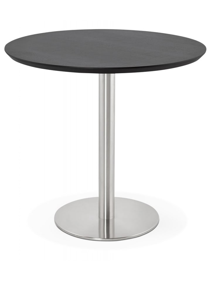 KADIMA DESIGN Esstisch Rund 90 cm Holz Metall | Industrial Stil in Schwarz günstig kaufen onesize