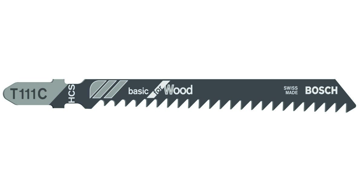Bosch Blue Accessories 2608630033 T111C Stiksavklinger T-skaft pr. 5 stk. træ