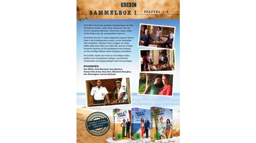Death in Paradise - Sammelbox 1 - Staffel 1-3  [12 DVDs]