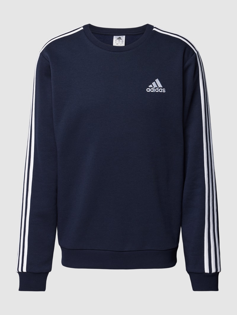 Sweatshirt mit Label-Stitching in marineblau