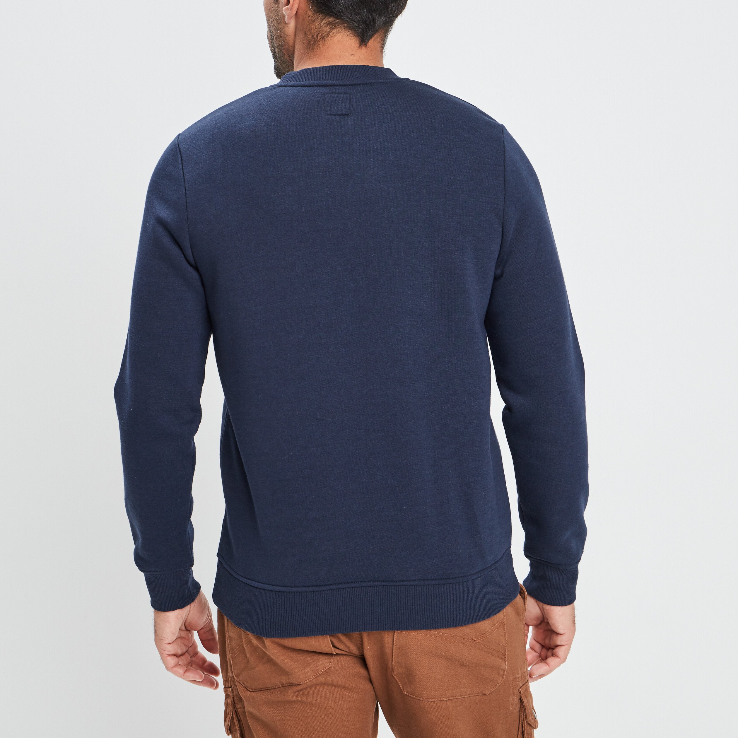 Sweat à col rond Creeks bleu marine homme | La Halle