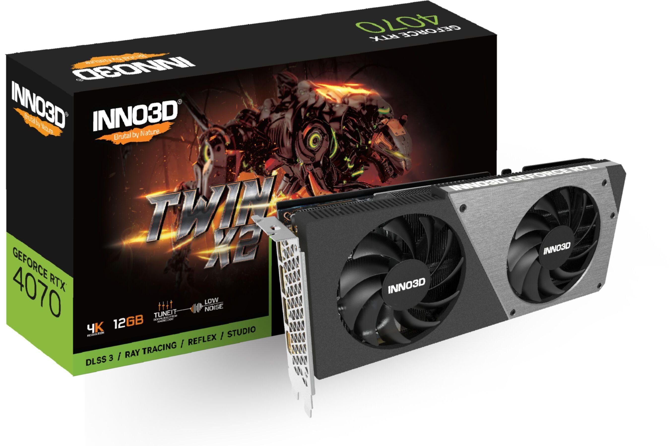 Inno3D GeForce RTX 4070 N40702-126X-185252N Grafikkarte (12 GB, GDDR6)