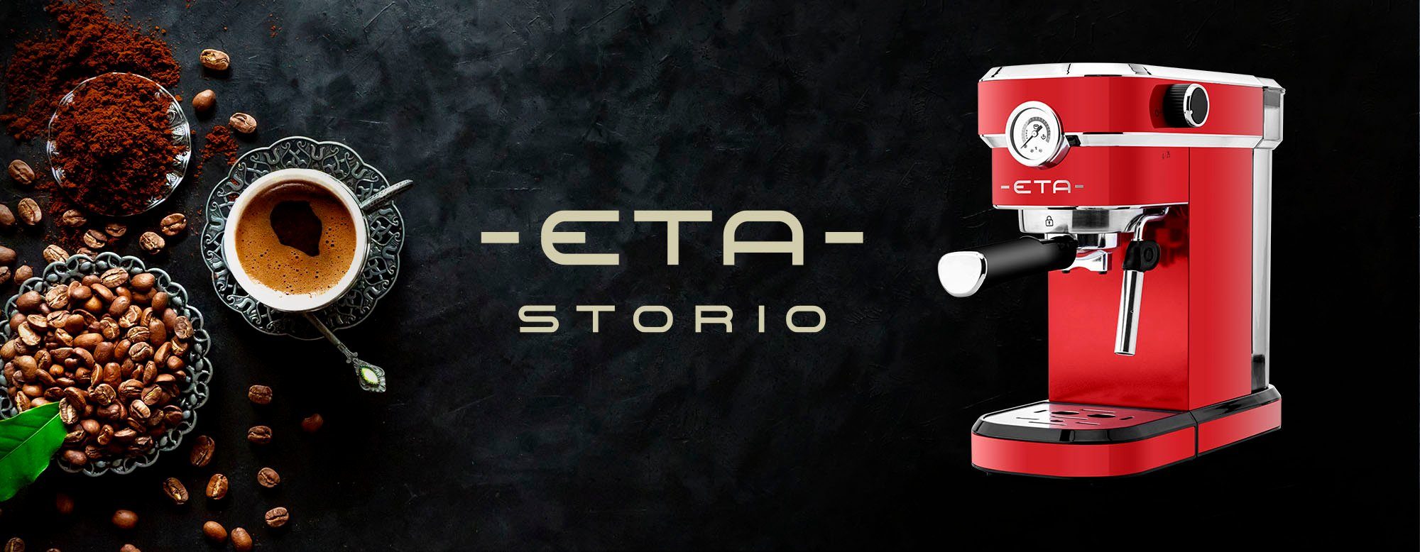 eta Siebträgermaschine STORIO ETA618190030, 1350W, max.20 bar, Thermoblock