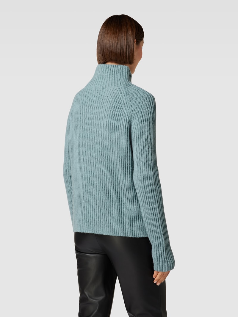 Strickpullover mit Stehkragen Modell 'ARWEN' in rauchblau