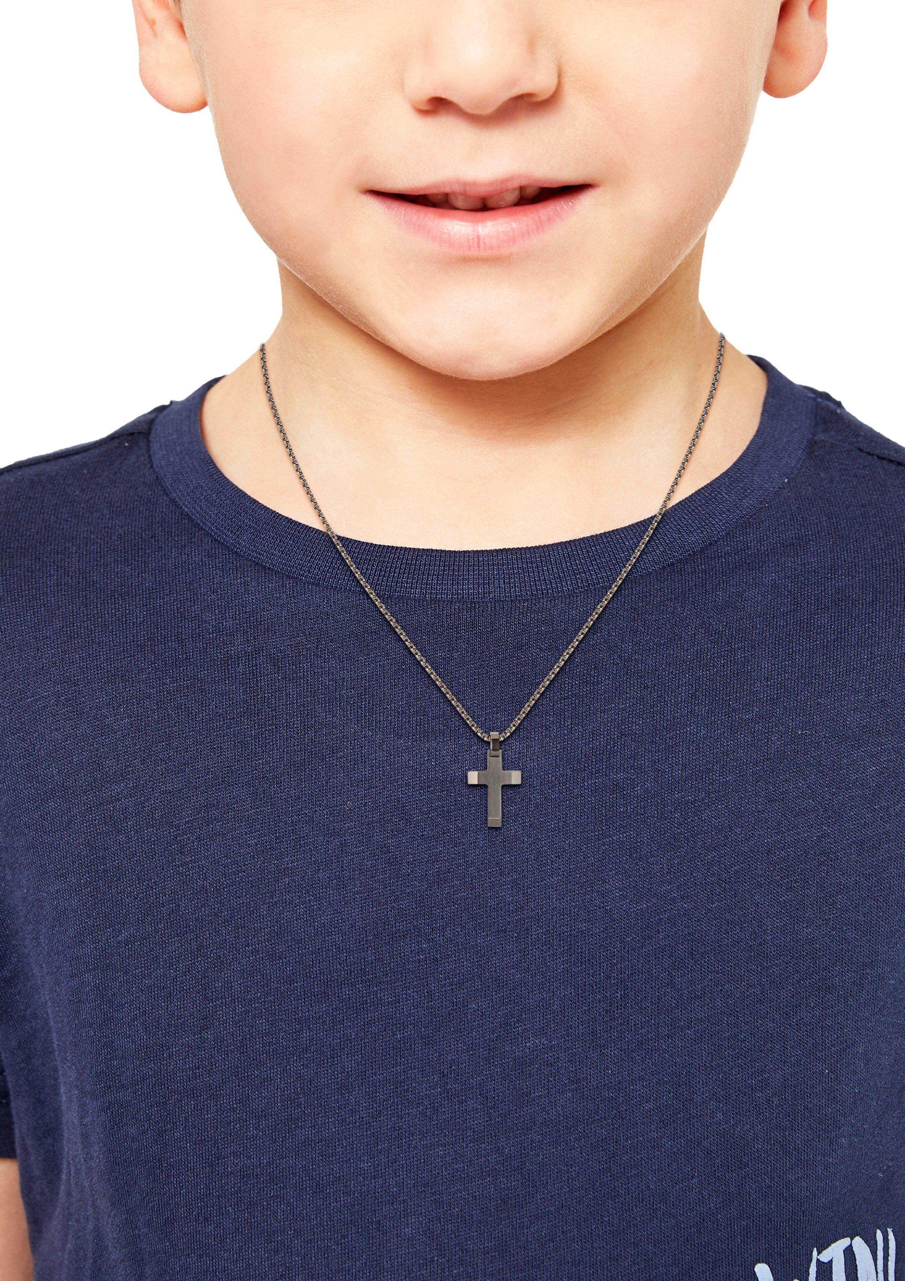 Edelstahlkette mit Kreuz-Anhänger  6008023-95B0