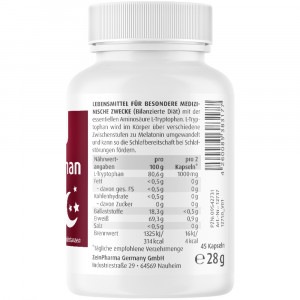 L-TRYPTOPHAN 500 mg aus Fermentation Kapseln