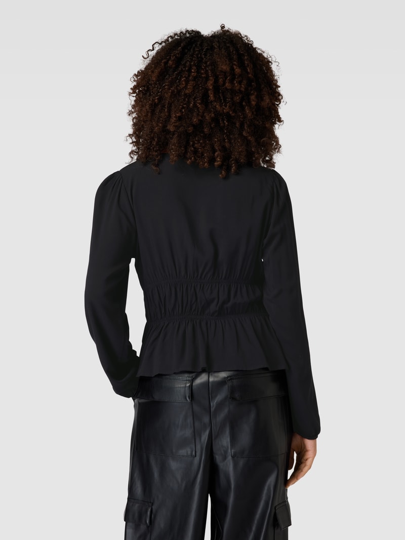 Bluse aus Viskose mit Schnürung Modell 'NOVA LIFE' in schwarz