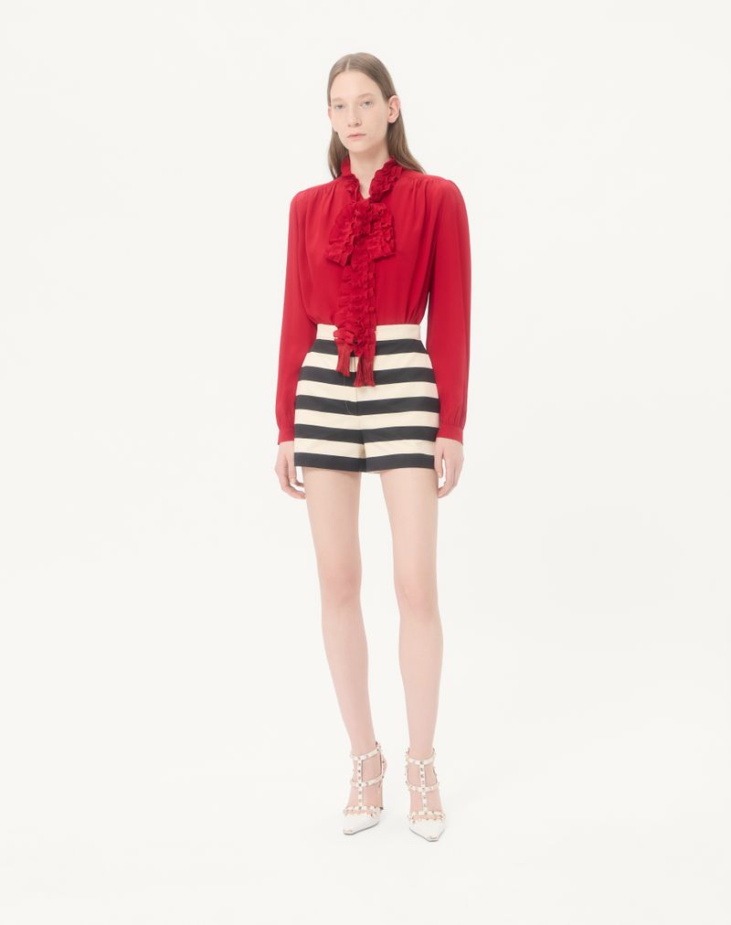 Camisa de crepe de chine