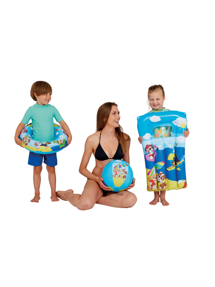 Happy People Paw Patrol 3er Strandset - Wasserball, Schwimmring & Luftmatratze in mehrfarbig günstig kaufen onesize