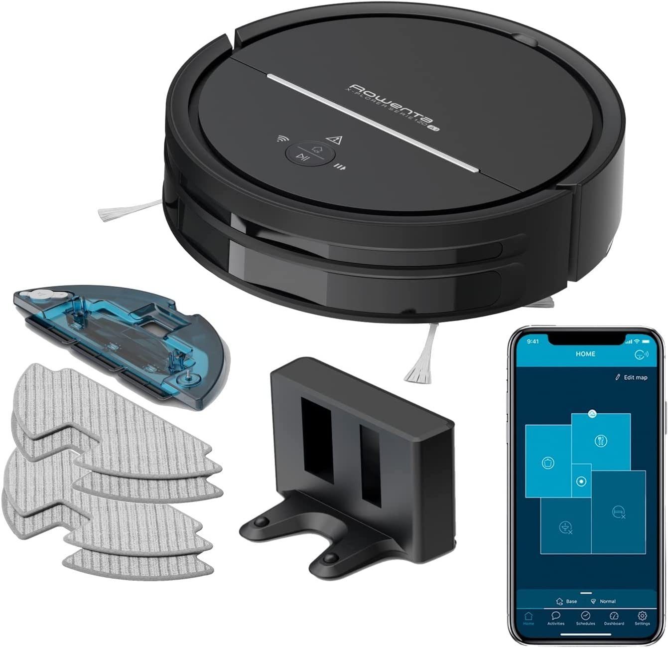 Rowenta Saugroboter X-PLORER SERIE 120 AI, 1450 W, beutellos, LaserPlus Navigation Sauger & Wischmopp Funktion