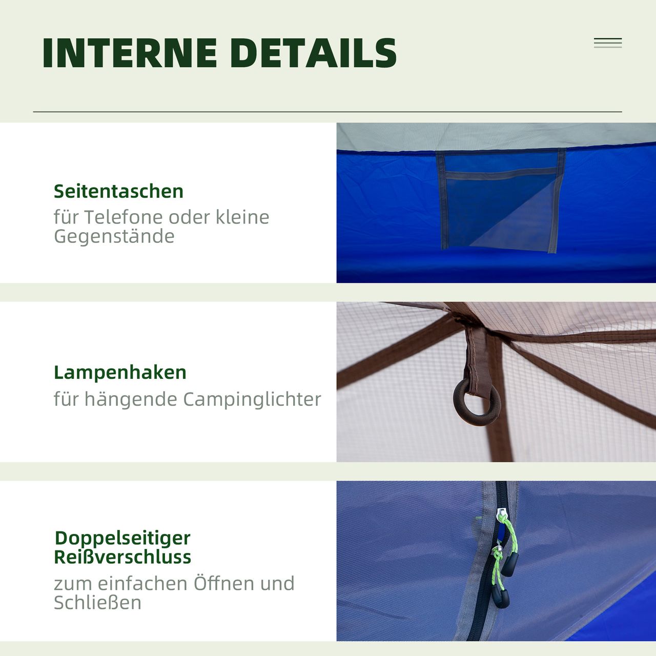 Outsunny Camping Zelt 2 Personen Zelt Kuppelzelt PU3000mm einfache Einrichtung für Trekking Festival leicht Aluminium Nylon Cremeweiß 230 x 140 x 110 cm