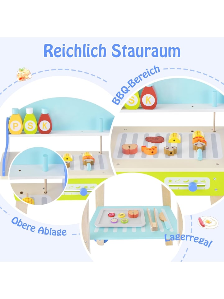 COSTWAY Spielzeug Grill Set in Bunt günstig kaufen onesize