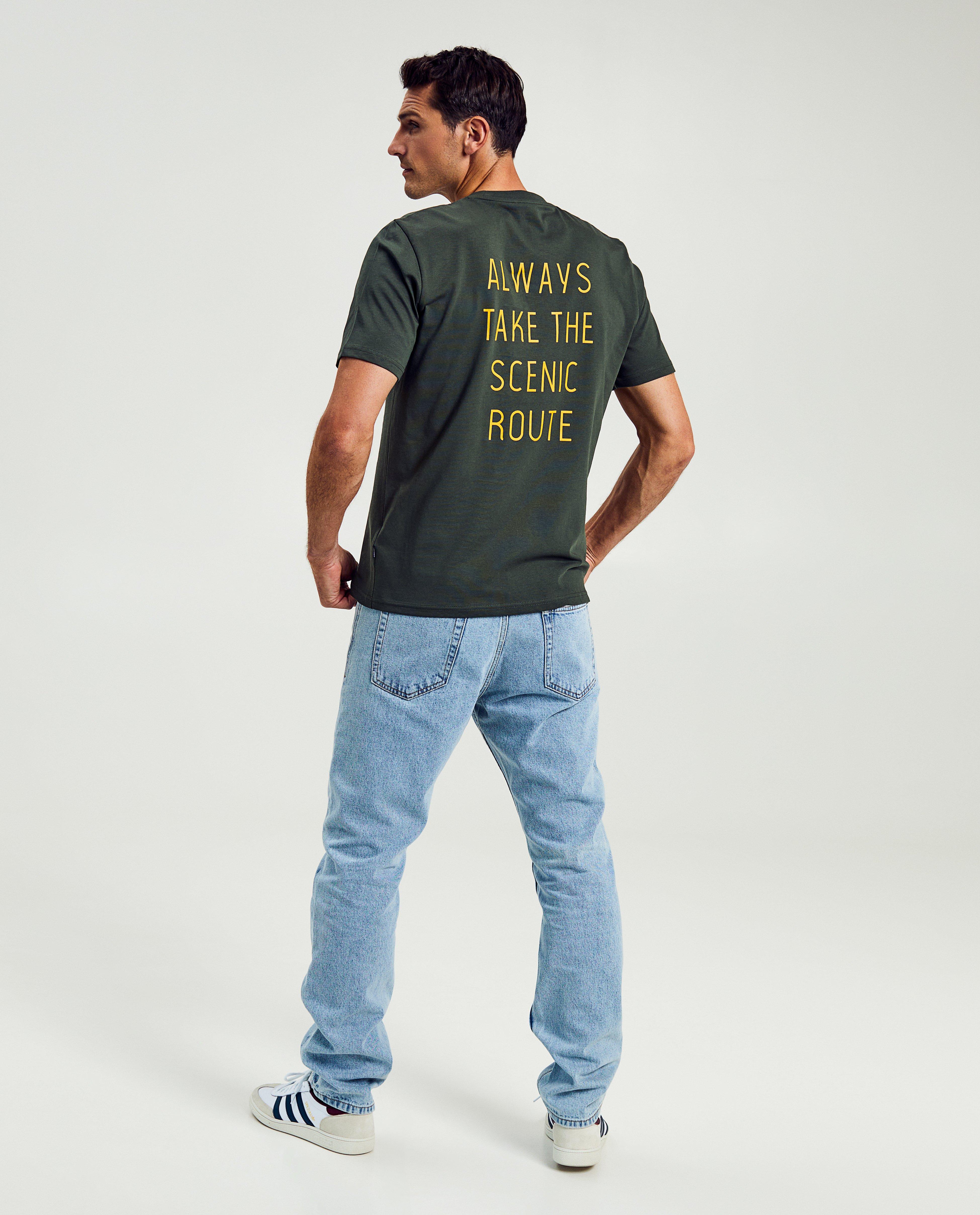 Tricou Quarterback cu imprimeu kaki pe spate