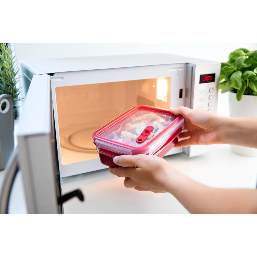Emsa Frischhaltedose Quadratisch CLIP & MICRO 1.3L, Kunststoff, (1-tlg)